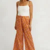 Chan Luu Bottoms^Alice Block Print Drawstring Pant Yellow Mix