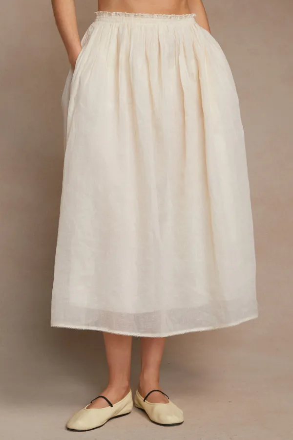 Chan Luu Bottoms^Caroline Ballet Skirt Antique White