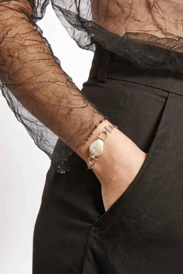 Chan Luu Bracelets^Cheval Bracelet Silver White Pearl