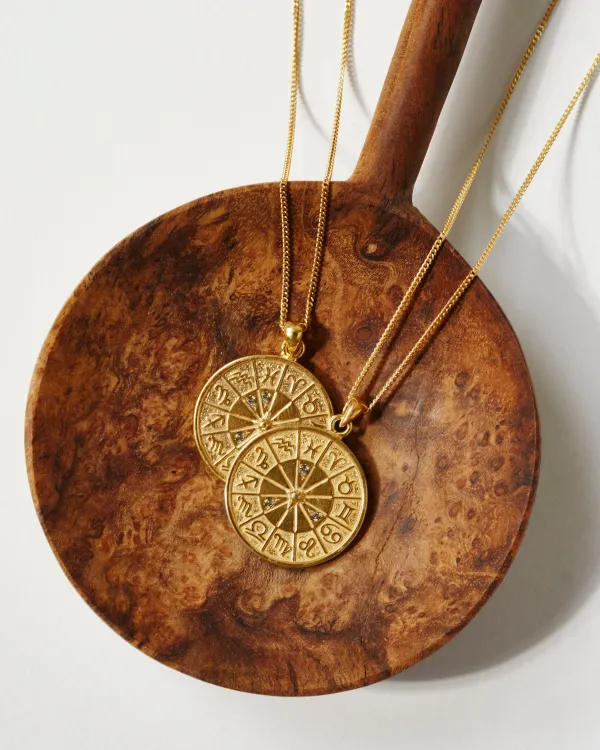 Chan Luu Necklaces^Custom Diamond Zodiac Coin Necklace Yellow Gold