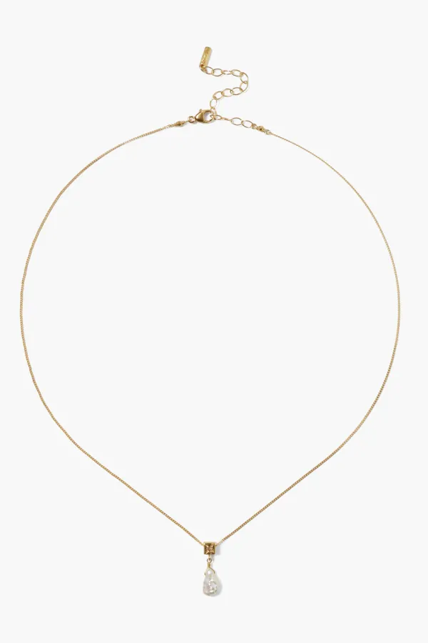 Chan Luu Necklaces^Dewdrop Diamond Necklace White Pearl