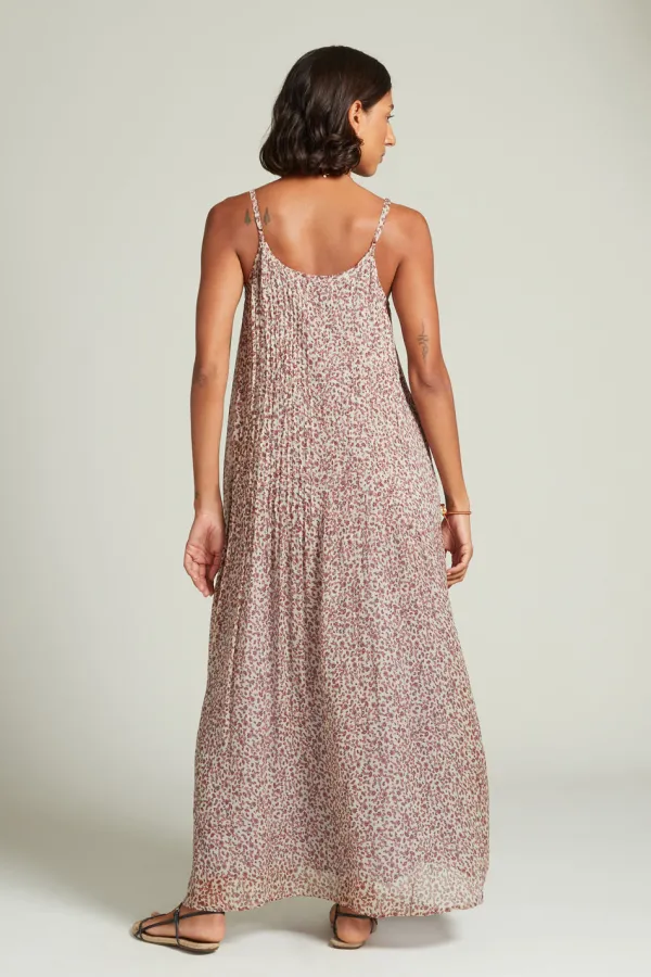 Chan Luu Dresses^Emma Pleated Paisley Sundress Eggshell
