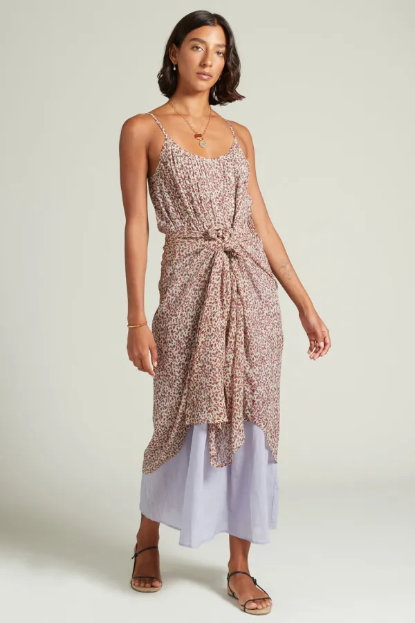 Chan Luu Dresses^Emma Pleated Paisley Sundress Eggshell