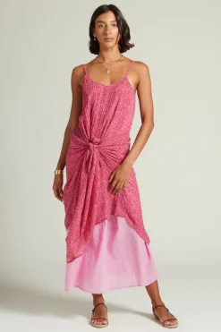 Chan Luu Dresses^Emma Pleated Paisley Sundress Fuchsia Pink