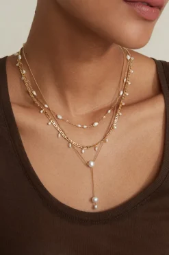 Chan Luu Necklaces^Free-Form White Pearl Mix Short Necklace