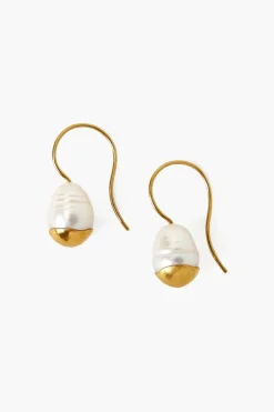 Chan Luu Earrings^Gold Dipped Pearl Drop Earrings