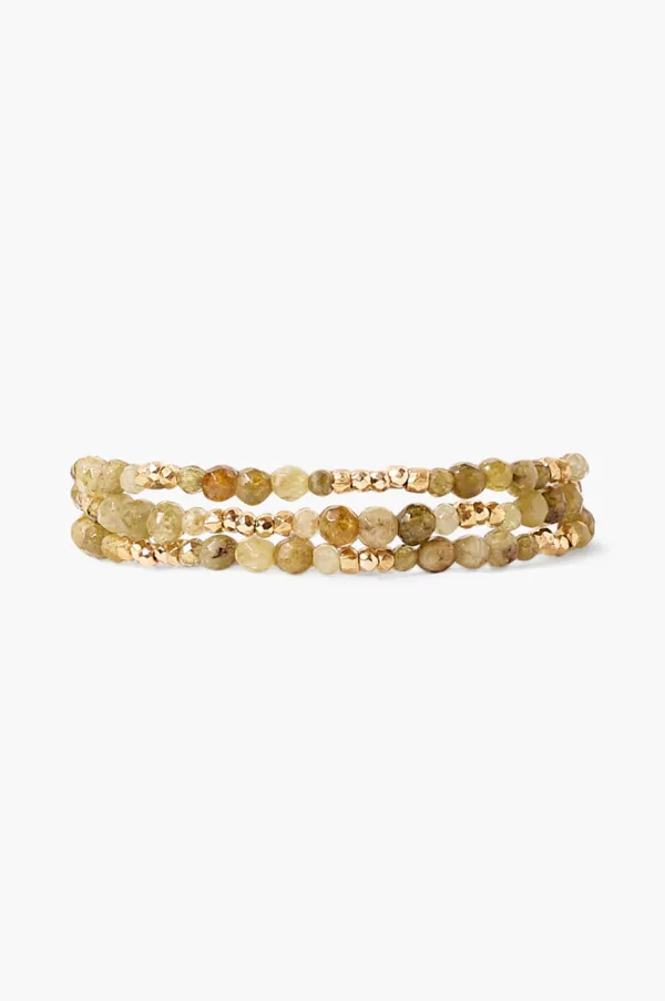 Chan Luu Bracelets^Granada Naked Wrap Bracelet Green Garnet