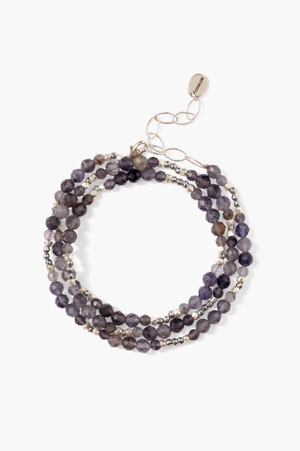 Chan Luu Bracelets^Granada Naked Wrap Bracelet Iolite Silver