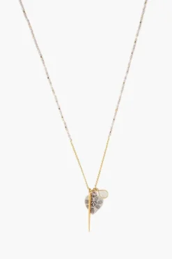 Chan Luu Necklaces^Grey Pearl And Heart Charm Necklace