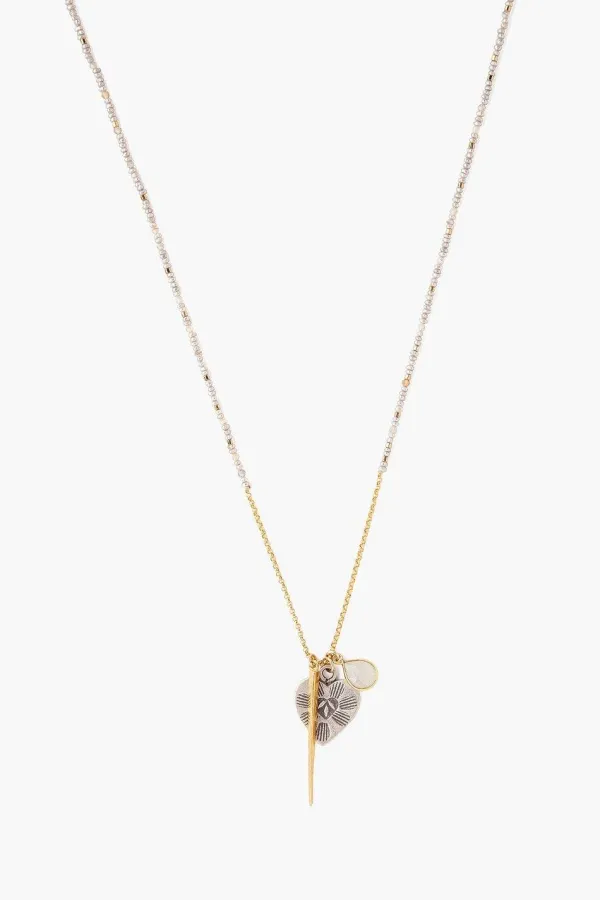 Chan Luu Necklaces^Grey Pearl And Heart Charm Necklace