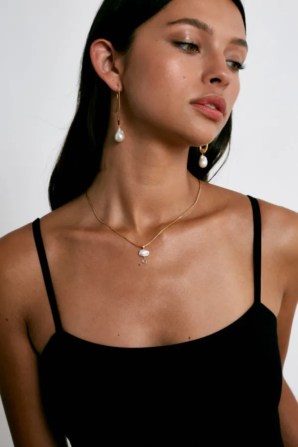 Chan Luu Necklaces^Hilo Pearl And Diamond Necklace Gold