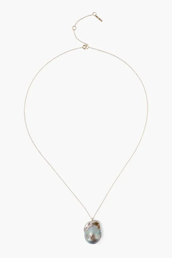 Chan Luu Necklaces^14K Diamond Le Baroque Light Peacock Necklace