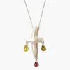 Chan Luu Necklaces^14K Garnet Mix Biwa Pearl Cross Necklace