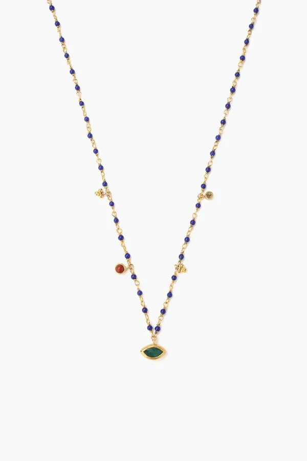 Chan Luu Necklaces^Lapis Mix Evil Eye Short Necklace
