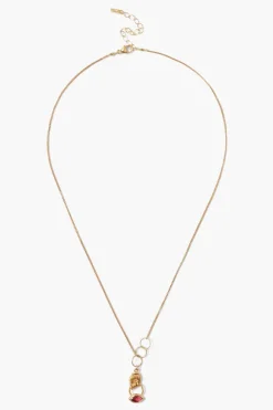 Chan Luu Necklaces^Mano Evil Eye Charm Necklace Garnet