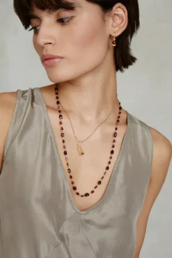 Chan Luu Necklaces^Mano Evil Eye Charm Necklace Garnet