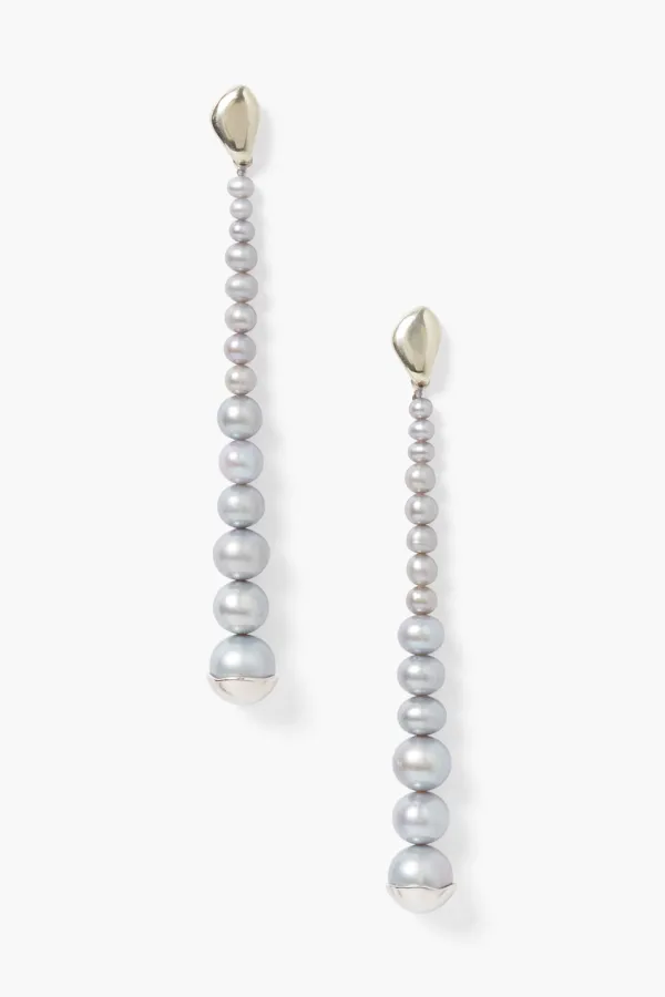 Chan Luu Earrings^Marion Drop Earrings Grey Pearl