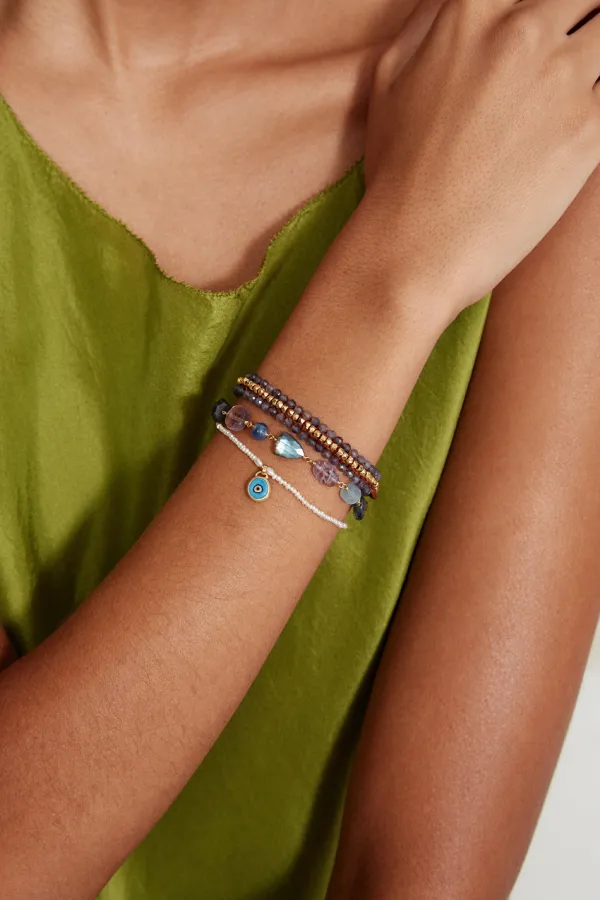 Chan Luu Bracelets^Mya Evil Eye Bracelet Turquoise Mix