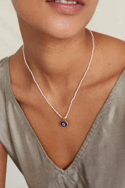 Chan Luu Necklaces^Mya Evil Eye Necklace Blue Mix
