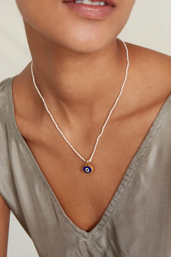 Chan Luu Necklaces^Mya Evil Eye Necklace Blue Mix