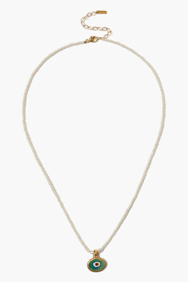 Chan Luu Necklaces^Mya Evil Eye Necklace White Pearl