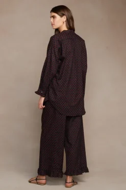 Chan Luu Loungewear^Noelle Block Print Set Black/Red