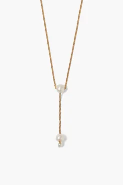 Chan Luu Necklaces^Phoebe Drop Necklace White Pearl