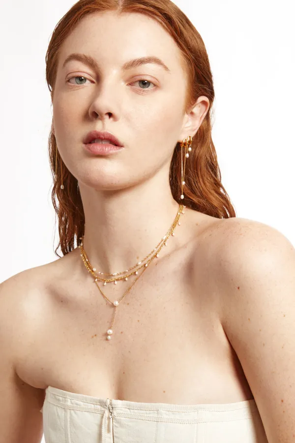 Chan Luu Necklaces^Phoebe Drop Necklace White Pearl