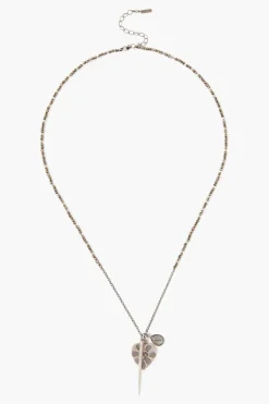 Chan Luu Necklaces^Pyrite And Heart Charm Necklace