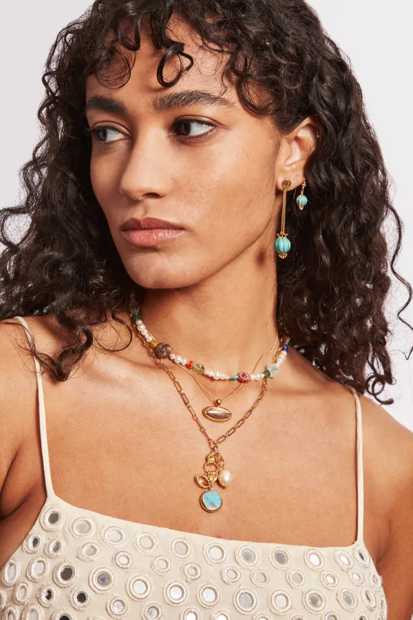 Chan Luu Necklaces^Sardinia Charm Necklace Turquoise