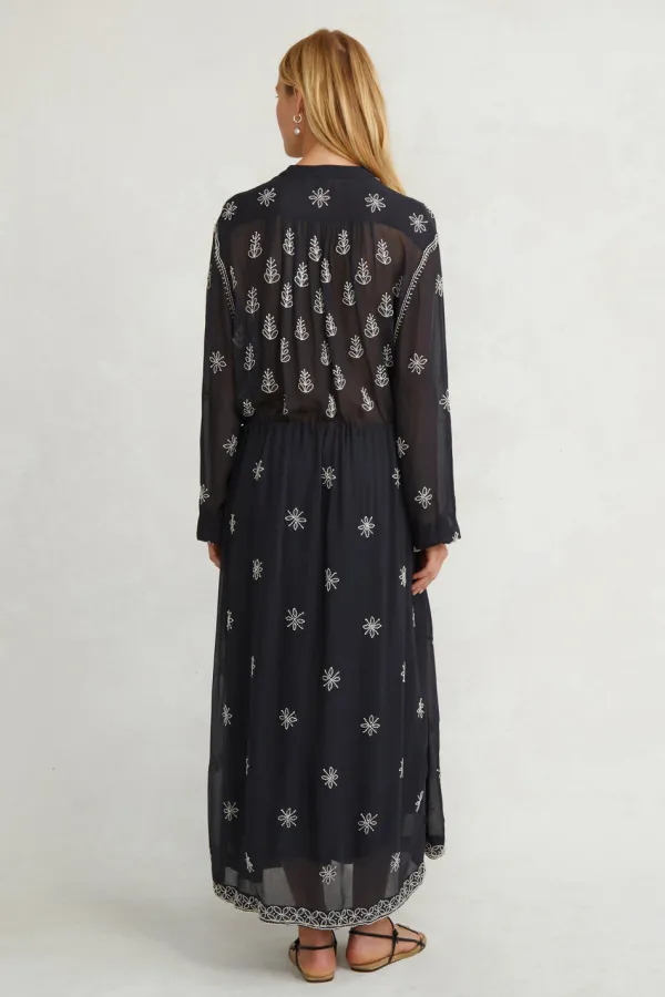 Chan Luu Dresses^Singh Embroidered Dress Navy
