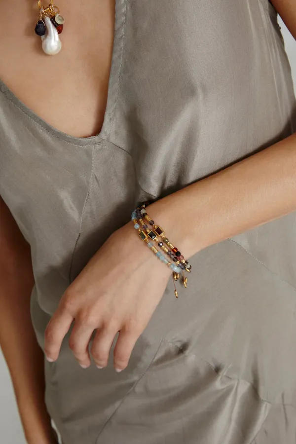 Chan Luu Bracelets^Tab Pull-Tie Bracelet Iolite