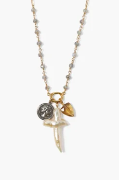 Chan Luu Necklaces^Tulum Charm Necklace Labradorite Mix