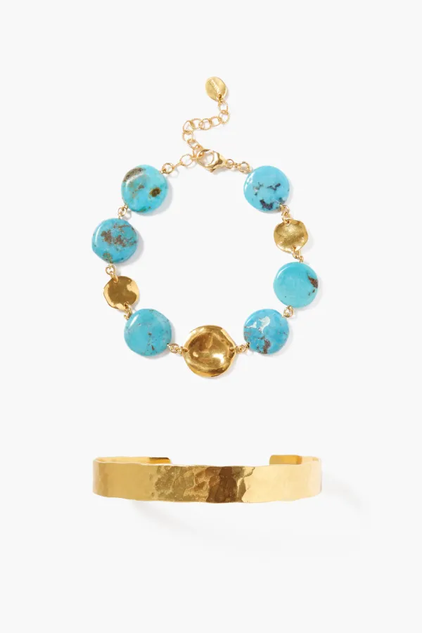 Chan Luu Bracelets^Turquoise Coin Bracelet Set