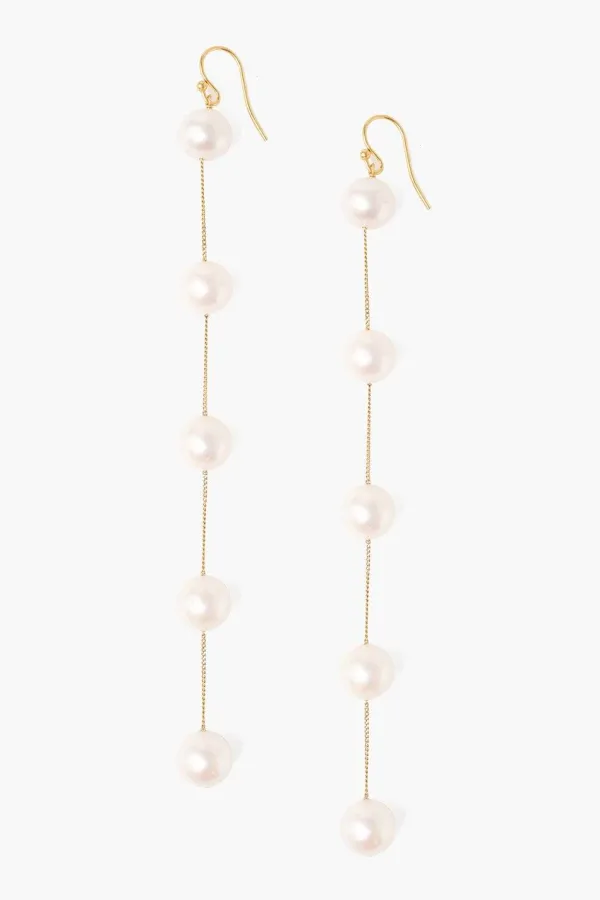 Chan Luu Earrings^White Pearl Duster Earrings